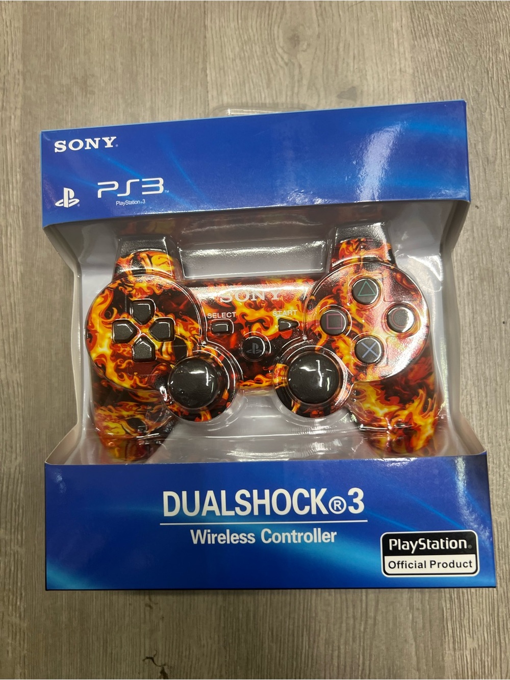 Sony DualShock 3 Wireless Controller - Black with Orange Flame Graphics